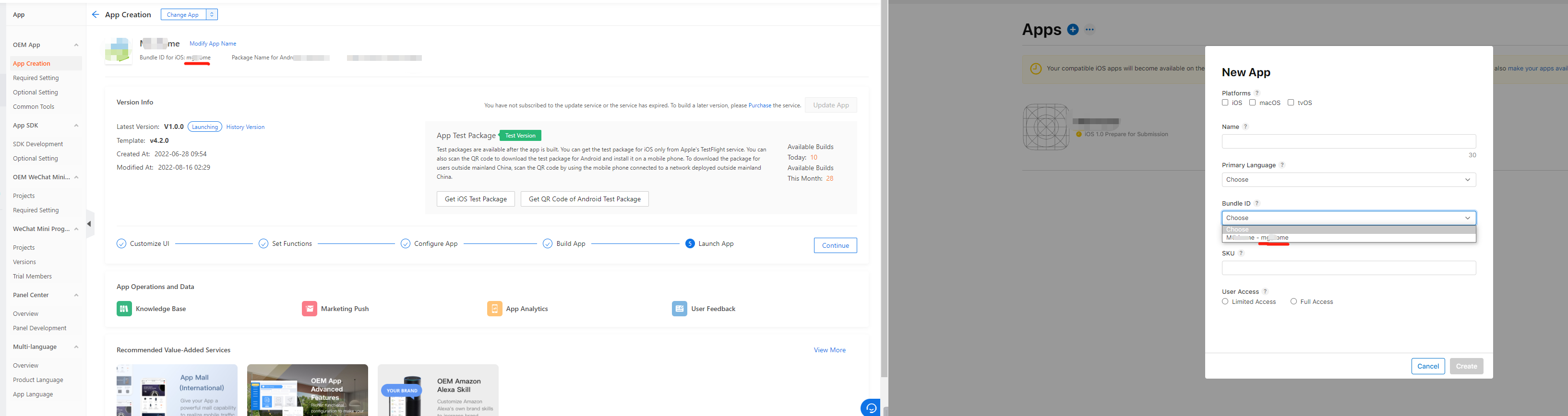 Create app